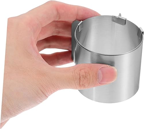 Miniatura 3 de Luxshiny 2 anillos de mousse, mini cortador redondo de galletas de galleta, pequeño círculo de hornear mousse, anillo de pastelería, decoración