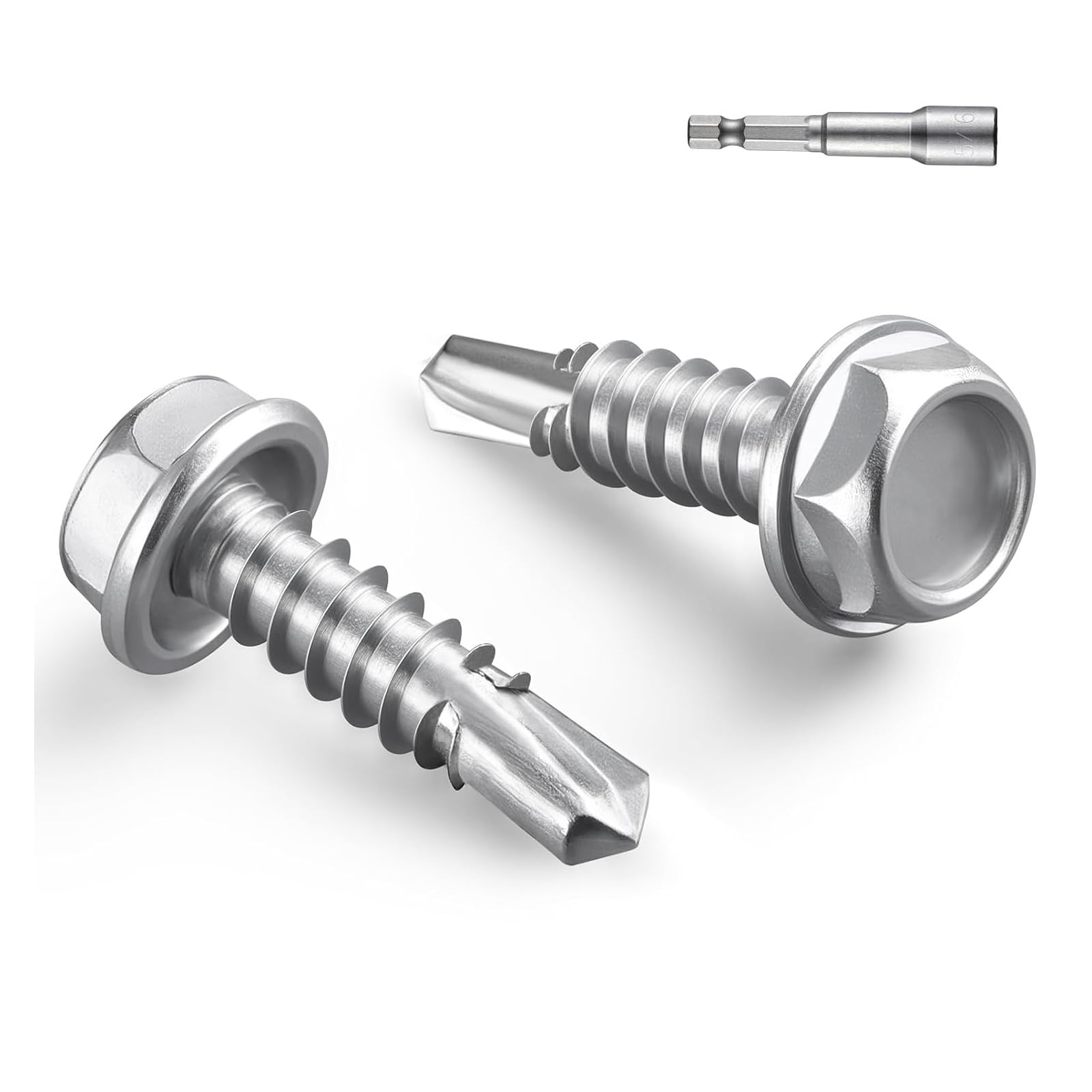 Black Self-Tapping Screws - 58pcs #10 Stainless Steel -24 Black Self-Tapping Screws - 58pcs #10 Stainless Steel -24