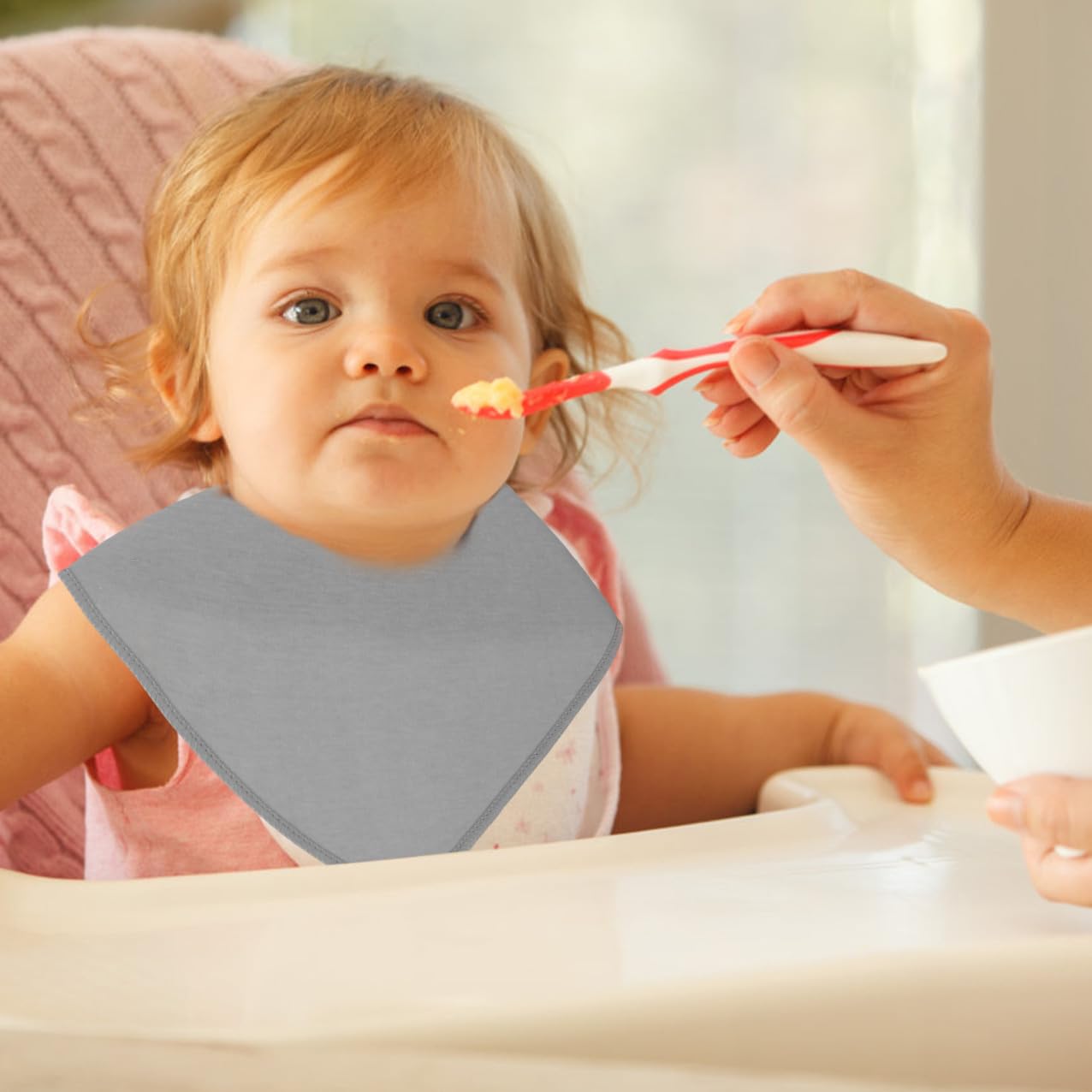 8piezas Baberos Para Bebés De Algodón Toalla De Saliva Multifuncional Bufanda Triangular Para Recién Nacidos Babero Sencillo Almuerzo