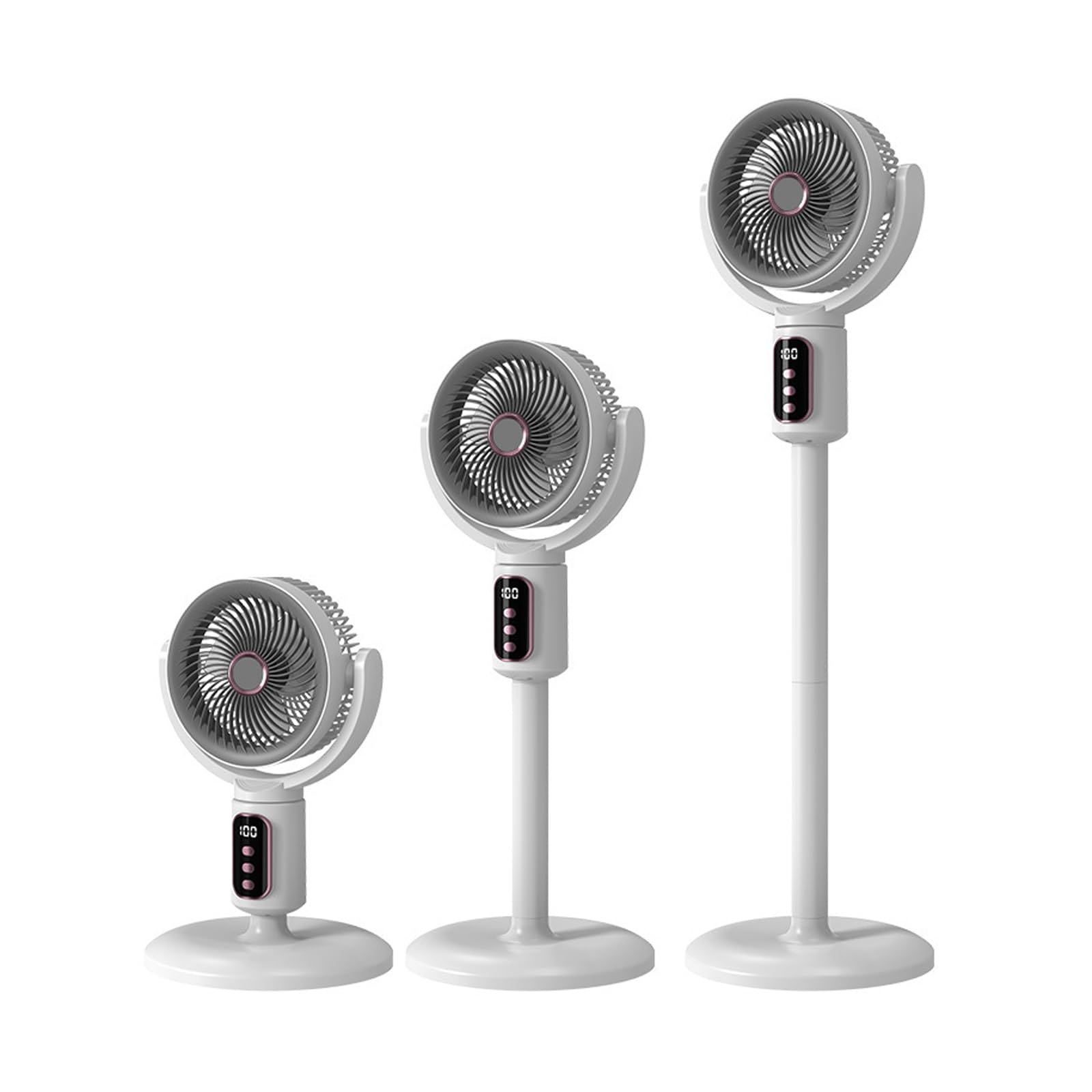 Kalttoy Modern Floor Fan Standing Fan 4000mAh Long Service Battery 5 Adjustable Speeds Quiet Design Perfect for Small Space Battery Operated