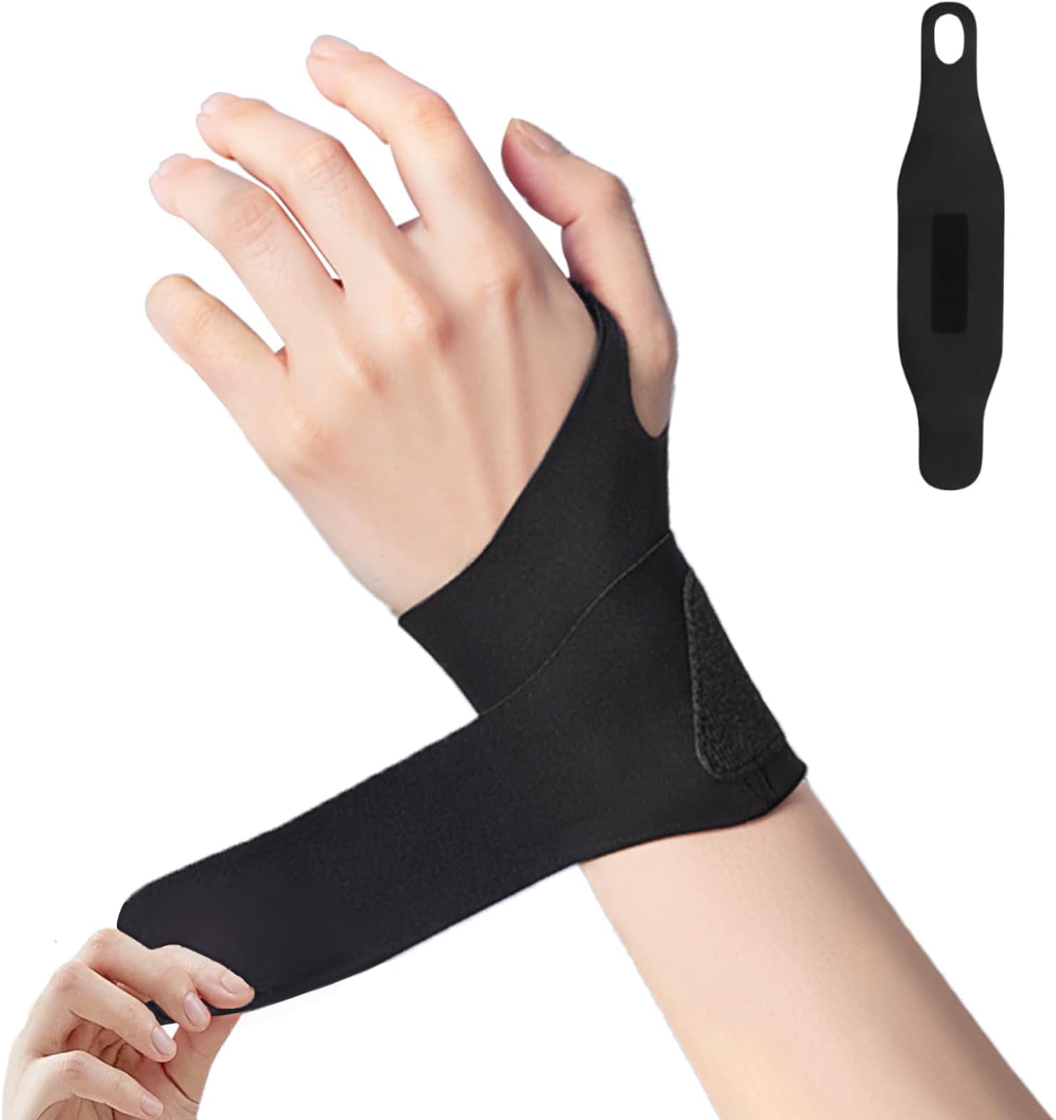 Wrist Brace Support for Carpal Tunnel, Ulnar Wrist Brace Ultra-Thin Elastic for Tear,Suitable for Carpal Tunnel Syndrome, Arthritis, Tendonitis, and Wrist Pain Relief,Fits Both Wrists
