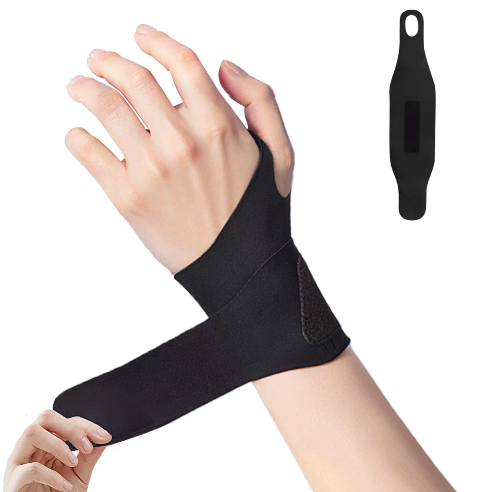 Wrist Brace Support for Carpal Tunnel, Ulnar Wrist Brace Ultra-Thin Elastic for Tear,Suitable for Carpal Tunnel Syndrome, Arthritis, Tendonitis, and Wrist Pain Relief,Fits Both Wrists