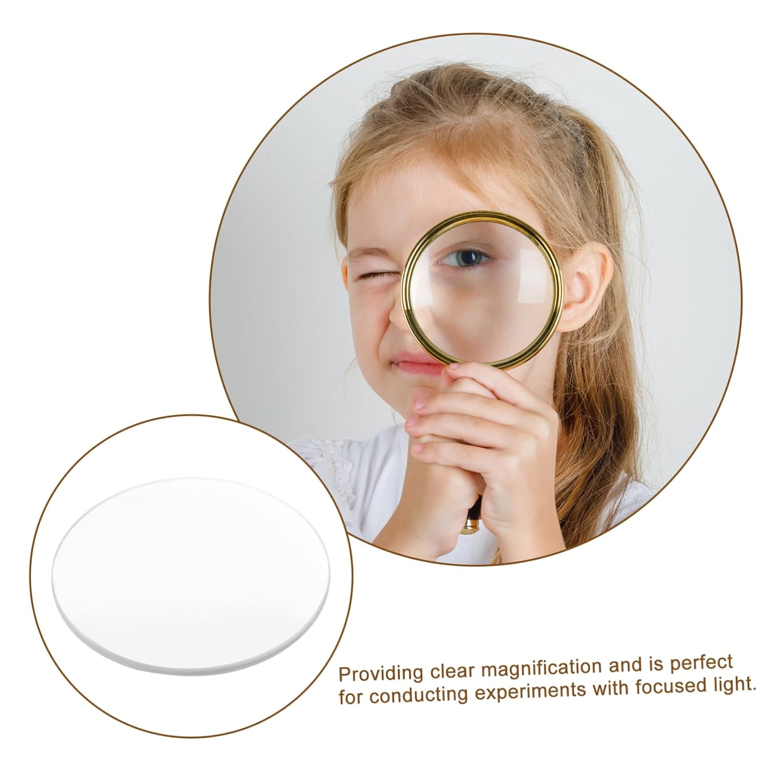Double Convex Glass Lens for Physics Education and Telescope Optics