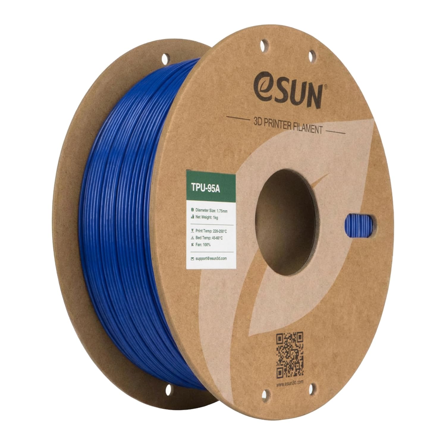 eSUN TPU 95A Filament 1.75mm, Flexible 3D Printer Filament TPU, Dimensional Accuracy +/- 0.05mm, 1KG Spool (2.2 LBS) 3D Printing Filament for 3D