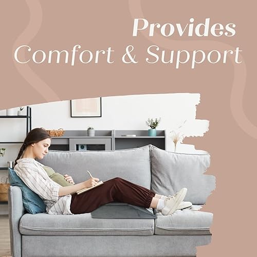 Miniatura 3 de Almohada de elevación de piernas con espuma viscoelástica y funda extraíble de terciopelo lavable para dormir, ciática, dolor de espalda, cirugía de