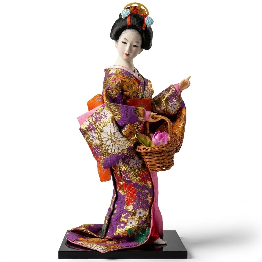 gom design masayuki k 置物 Amazon.com: VOSAREA 12 Inch Japanese Geisha Kimono Doll