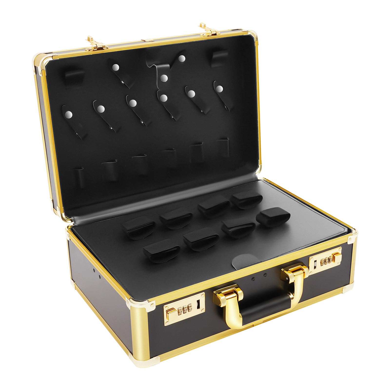 Friseur Koffer Tragbarer, Friseurtasche Barber Case Salon Tool Aufbewahrungskoffer, Friseur Tasche Tragetasche Haarschneider Werkzeugkasten (Glod)