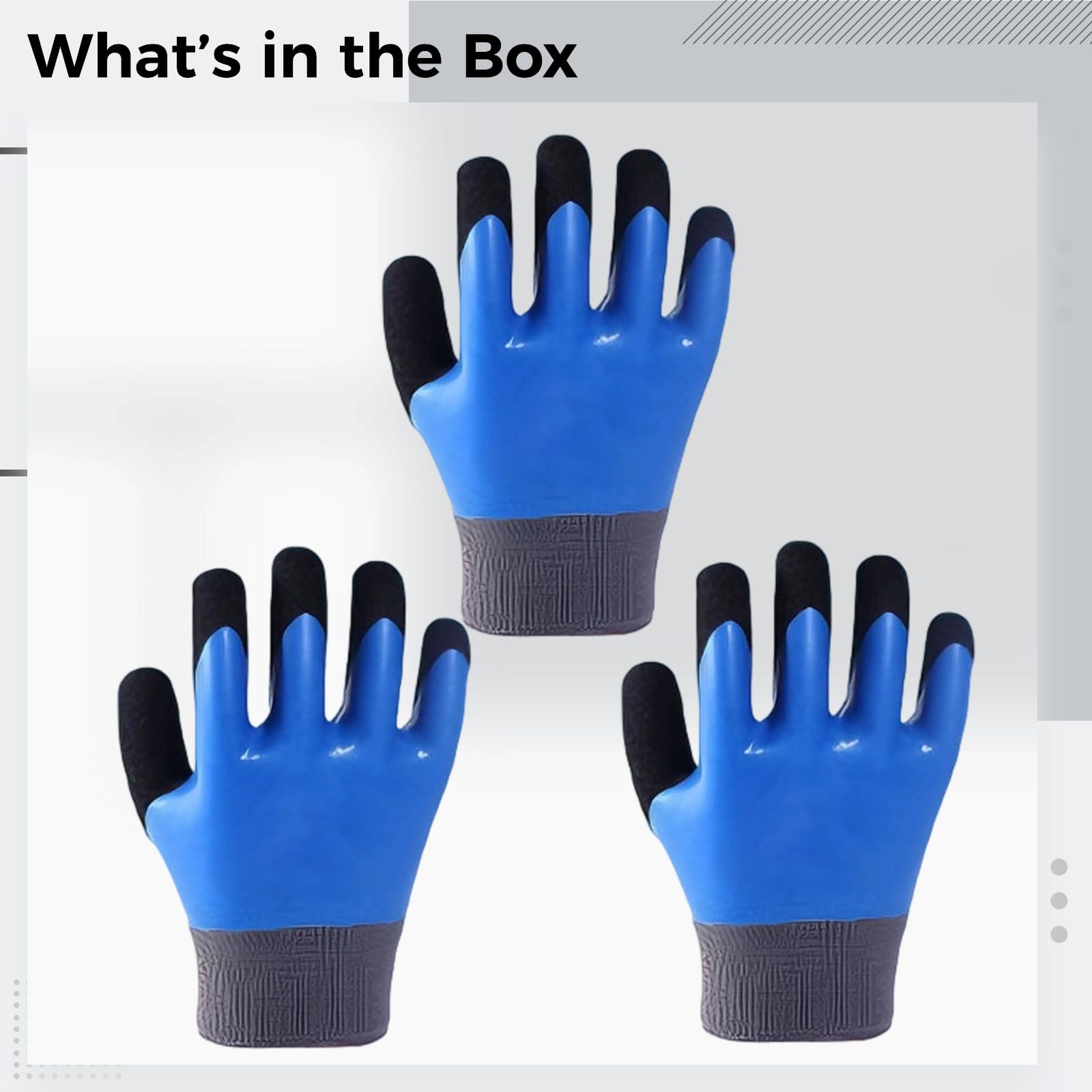 Generisch 3 Stk. 400 V isolierte Elektrikerhandschuhe, wasserdichte Gummihandschuhe für sichere Arbeit, mit verlängerter Länge, rutschfestem Griff und flexiblen Fingern, für Herren