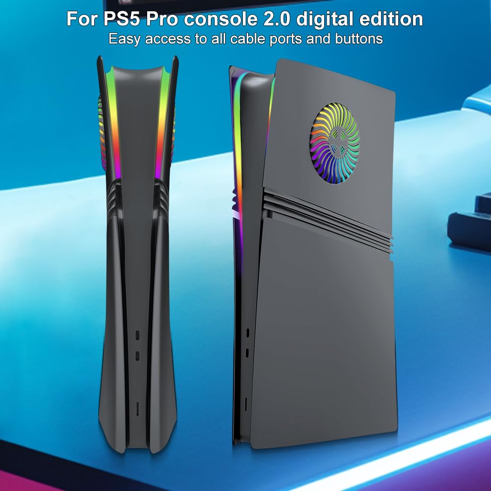Fiorky Sostituzione Faceplate ABS custodia rigida Case di facciata anti-scratch Copertura Dst Aidpo-Protective Shock Affrollo di shock con sfiato raffreddamento for PS5 Pro PlyStation 5 Pro