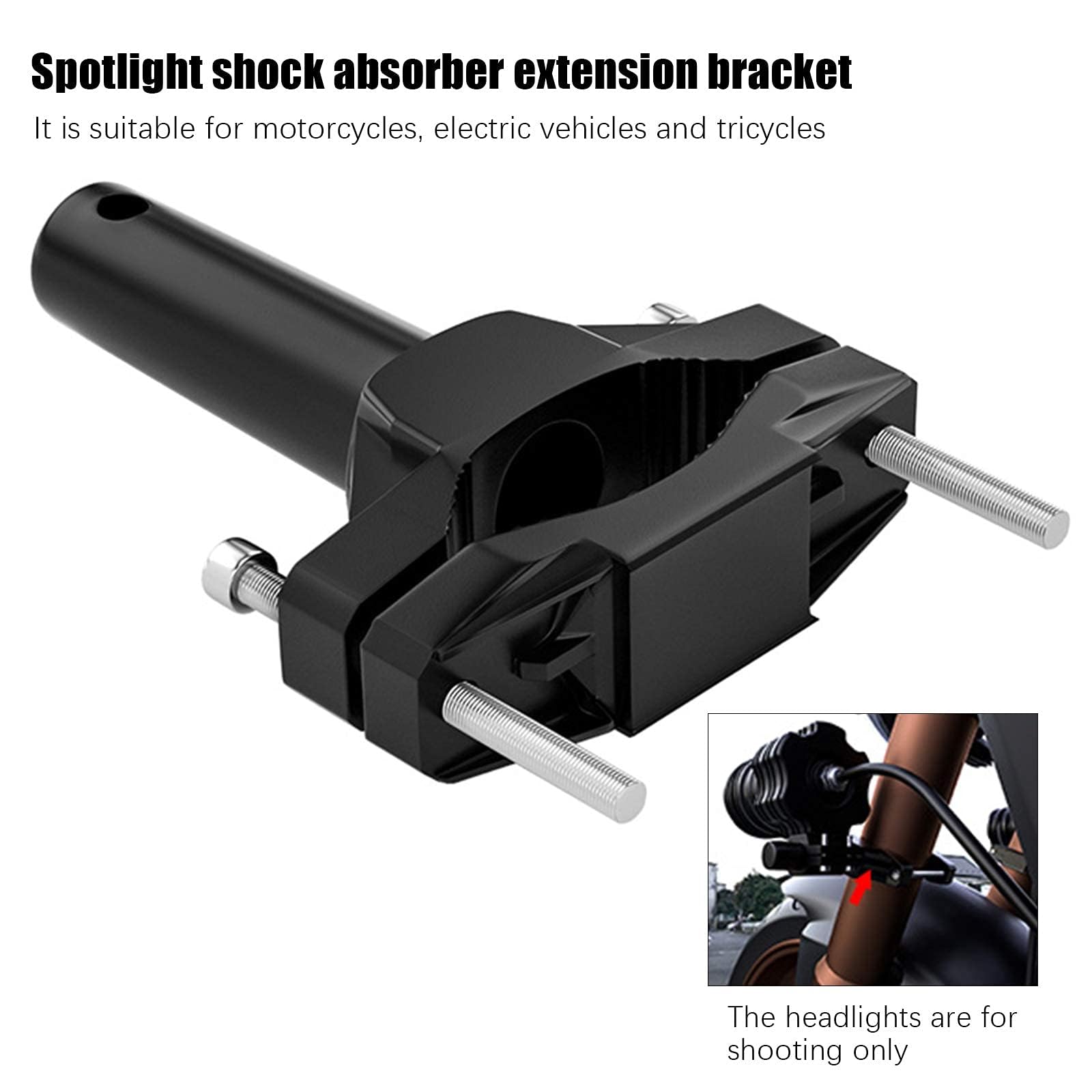 EVGATSAUTO Supporto per faro per moto, 2 pezzi Morsetti per staffa per faro anteriore Forcella 38-41mm/1,5-1,6 pollici per moto