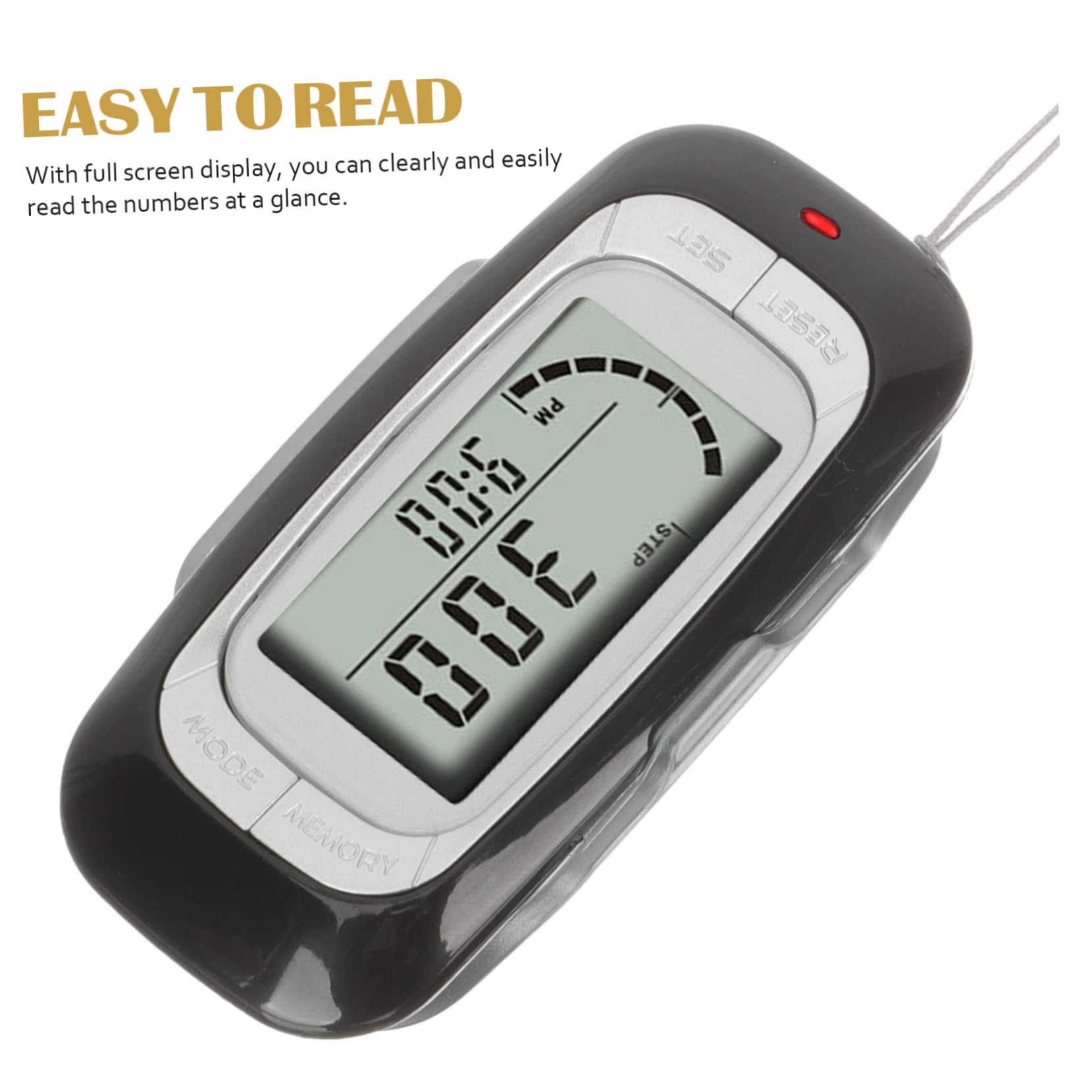 TOYANDONA 3 Pièces pédomètre Compteur de Pas Marche comptoir podomètre déambulateur Professionnel Compteur de Calories par étapes Compteur de randonnée pédestre Abdos