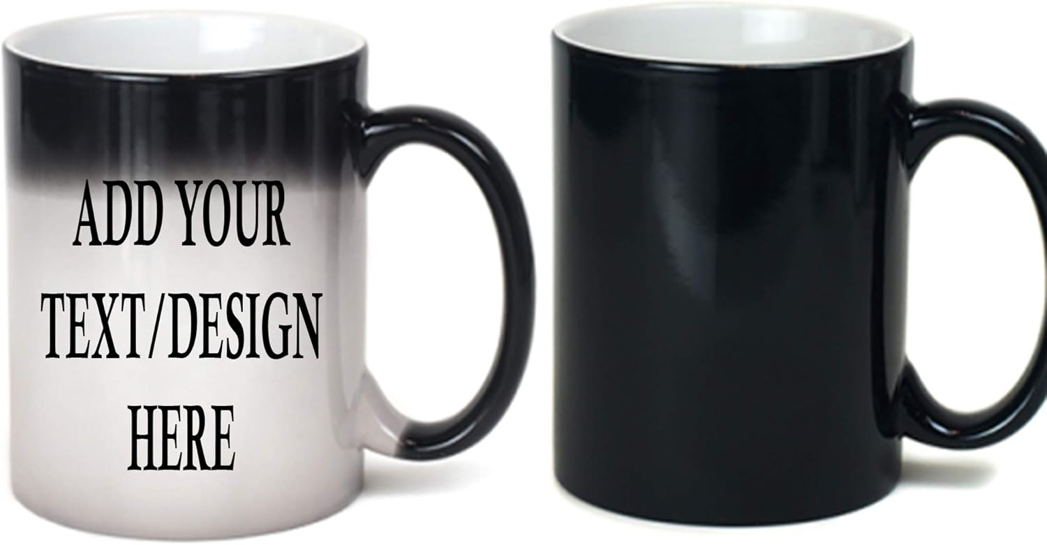 Custom Personalized Heat Sensitive Color Changing Coffee