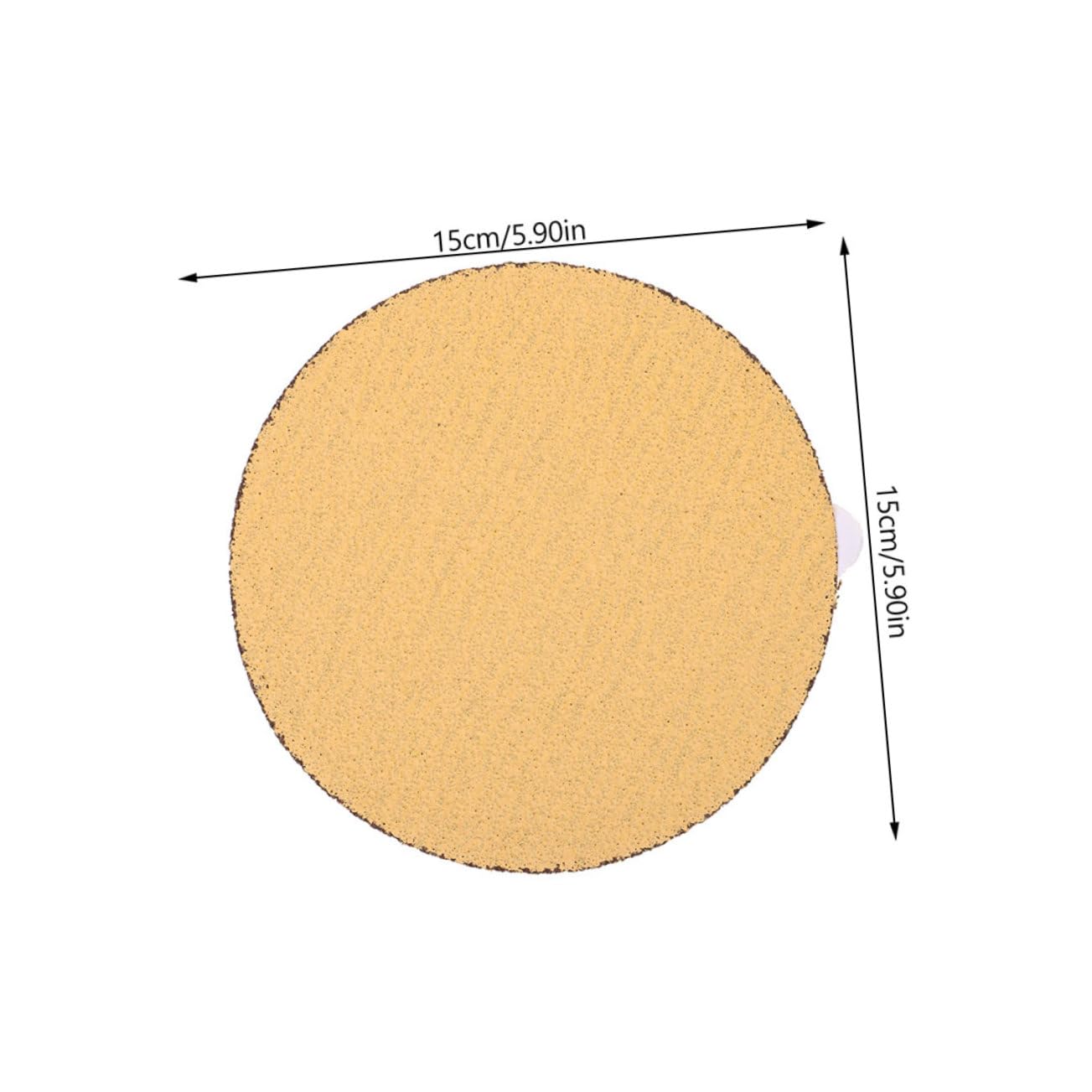 Garneck 10pcs 6 Inch 100 Grit Adhesive Sandpaper Discs Round Sanding Discs for Palm Sander