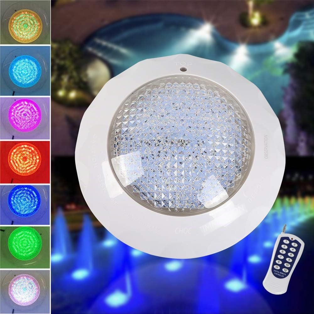 Éclairage LED 45 W AC12 V RVB Pour Piscine - Projecteur Sous-marin Encastrable - Lampe Décorative Avec Télécommande Pour Spa, Aquarium