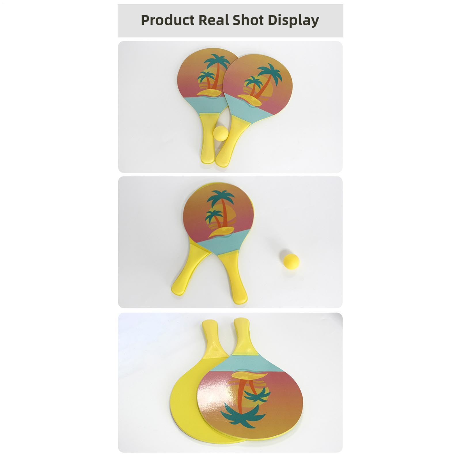 Raqueta Deportiva: Paleta De Pelota, Práctica De Equipo De Raquetas De PVC De Madera, Estuche De Accesorios De 12.99x7.48 Pulgadas | Hombres Mujeres Adultos Junior Niños Niños Niñas Principian