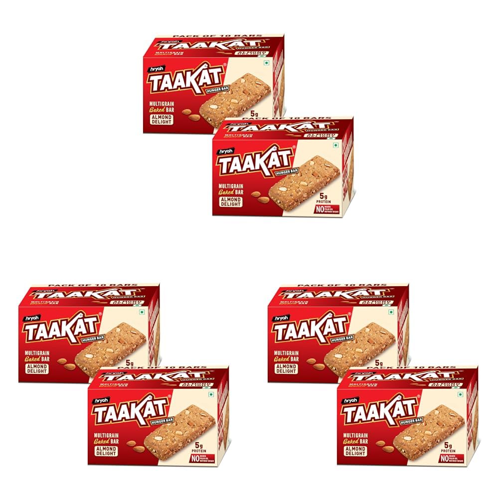 Taakat Hunger Bar Crunchy Coconut : Pack of 10 X 2 | 5g Protein | Multigrain Baked Bar| NO - Maida, Palm Oil and Refined Sugar — Amazon image 8