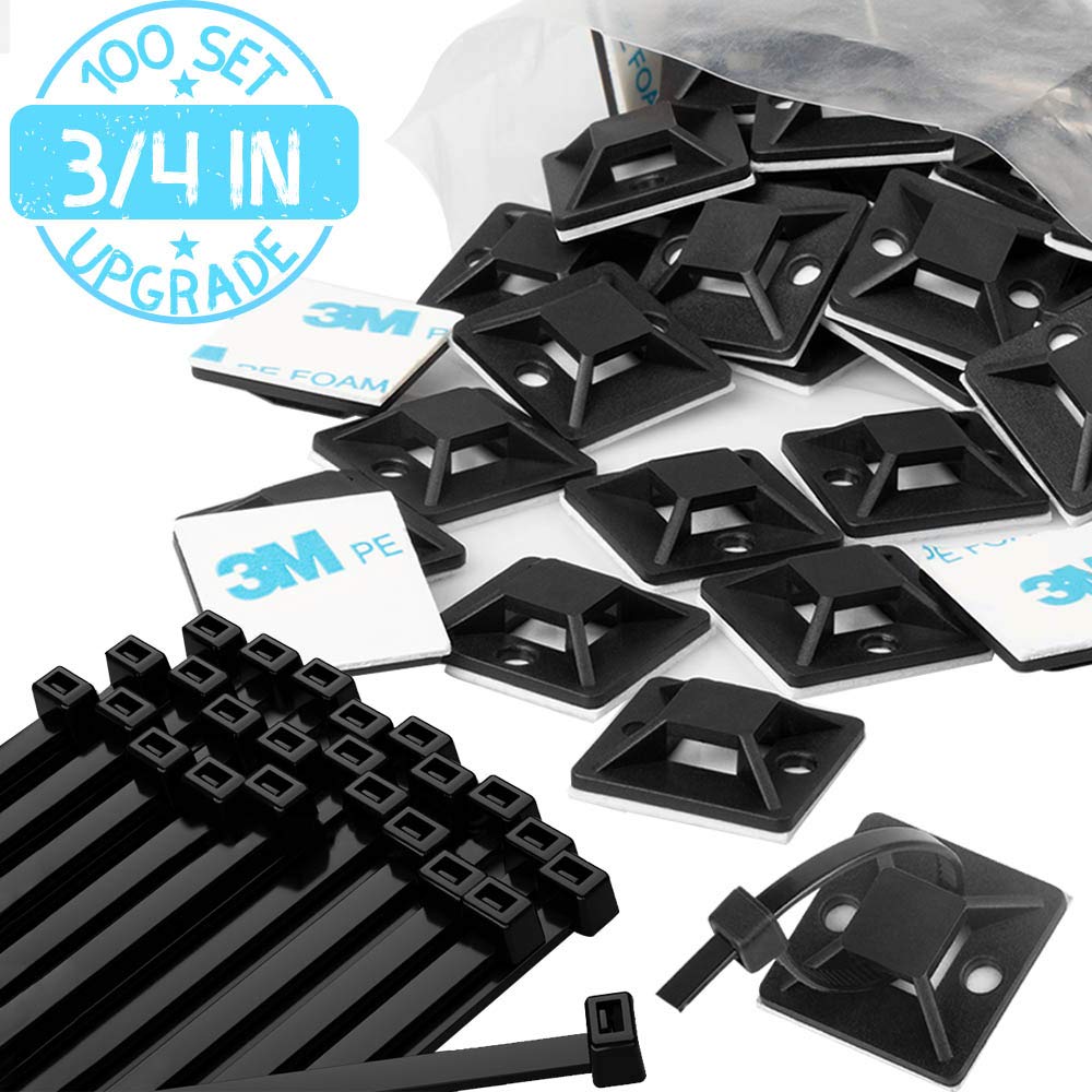 Buy KALENO Zip Tie s Small Cable Tie Adhesive And Zip Ties, 3/4in