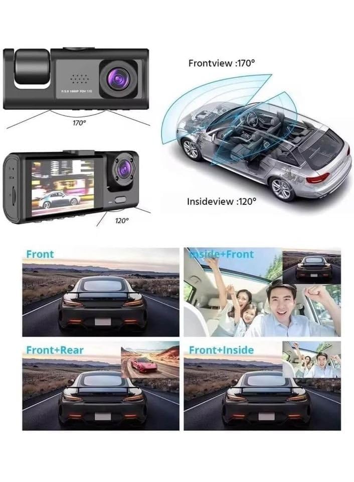 Image of Black Box Traffic Recorder Dash Camera for Car | 1080P & 4K Ultra HD DVR | Wi-Fi & USB Connectivity | MicroSD Card Supported | Rechargeable Li-ion Battery | ABS Polycarbonate Body | Black