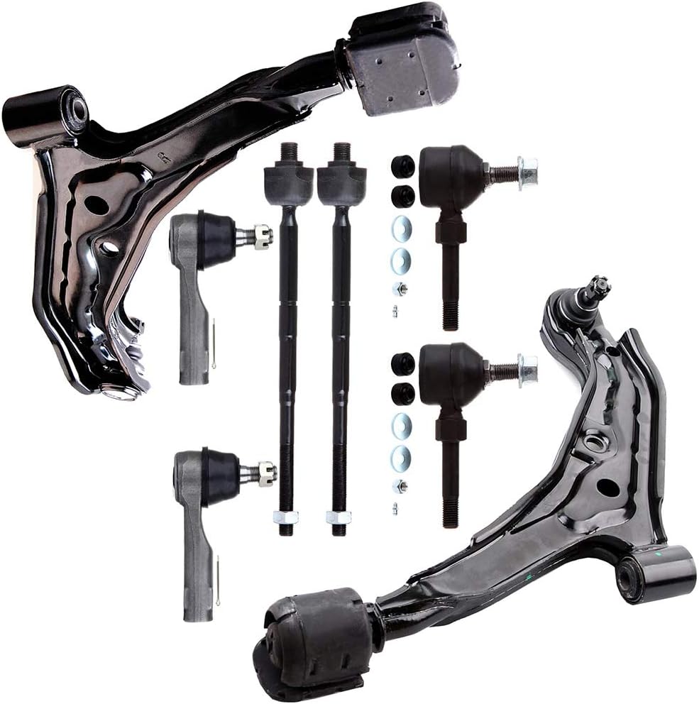 LSAILON 8pcs Front Lower Control Arm And Ball Joint Inner Outer Tie Rod Ends Front Sway Bar End Links Kit Fit For 1995-1999 for Nissan Sentra 1995-1998 for Nissan 200SX