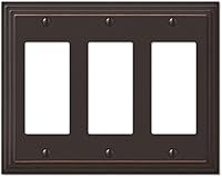 Vista 19 de Amerelle Steps - Placa de pared de metal fundido dúplex individual en níquel satinado