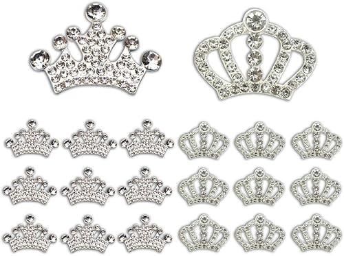 Miniatura 1 de 20 diamantes de imitación de corona para manualidades, manualidades, fabricación de joyas, carcasa trasera del teléfono, decoración de boda