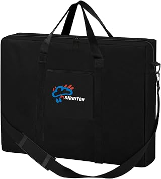 SIRUITON Folding Table Storage Bag Fits 6FT Tables, Thick 600D Oxford | Portable Folding Table Carry Bag for Folding Picnic/Camp Tables with Reinforcing Plate & Shoulder Strap, 36"D x 30"W x4.7"H