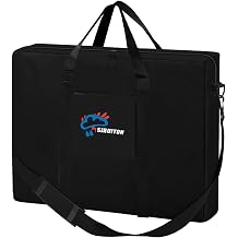SIRUITON Folding Table Storage Bag, Portable 600D WaterProof Carry Bag for Folding Picnic/Camp Tables with Reinforcing Plate & Shoulder Strap, 36" D x 30" W x4.7 H Fits 6FT Folding TablesBag Only