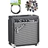 Fender Frontman 10G Guitar Combo Amplifier - Black Bundle with Cable and Austin Bazaar Exclusive 12-Pack Picks