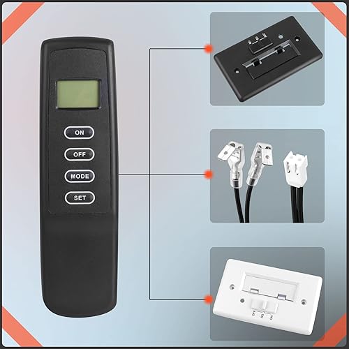 Miniatura 2 de Kit de control remoto de chimenea mejorado, apto para skytech 1001 Napoleon Empire Rasmussen Superior Kingsman Regency y más. Ajuste de templo