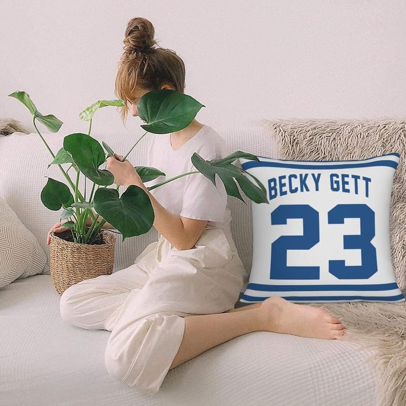 Miniatura 6 de Yeuss Funda de almohada personalizada tipo fútbol americano de 16 x 16 pulgadas - Personalización de impresión, selecciona cualquier nombre y