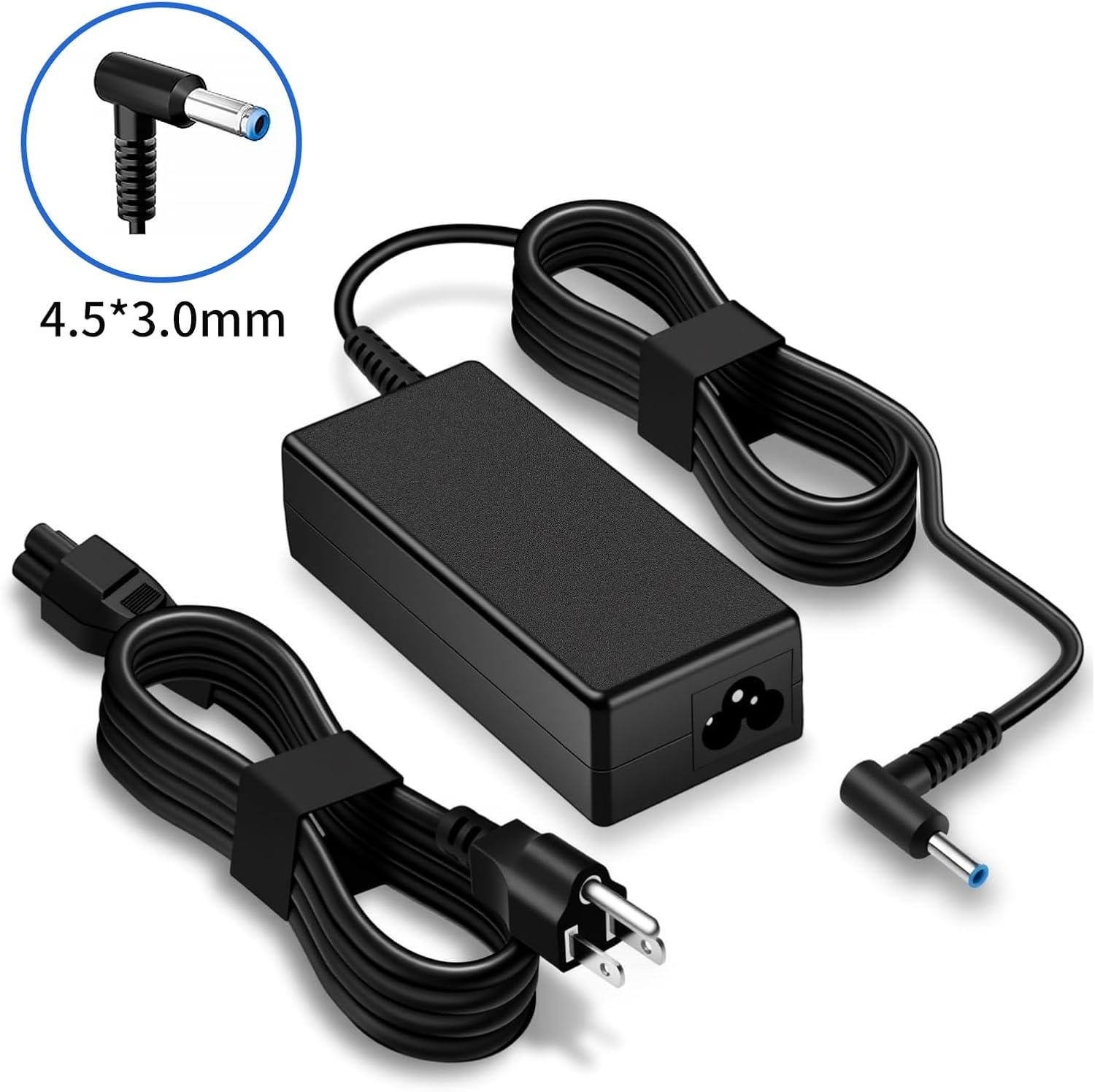 65W 45W Laptop Charger Compatible with HP EliteBook 830 840 850 G4 G3, ProBook 430 G8 440 450 G3 640 650 G2, Pavilion x360 14 15-cs3153cl, Stream. Blue Tip Power Adapter. image 2