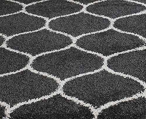 Image of Shaggy Carpet for Living Room 9 X 12 FEET Fluffy Plush Area Rug, Thick Fur Floor Carpet Modern Cozy Rug for Home Decor, Kids Room Bedside Hall, Durable Comfortable Shaggy Rug (D-greyIvory)