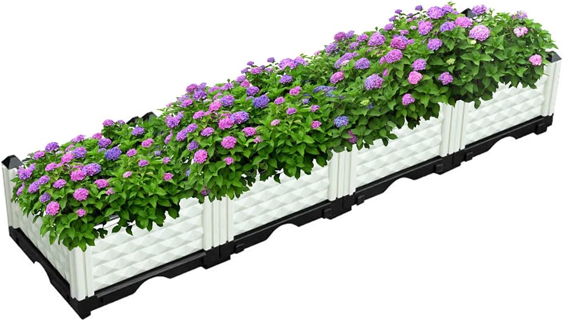 Lj 組立式ガーデンボックスプランターボックスプラスチック園芸鉢植え入れ花 植物 野菜栽培 栽培