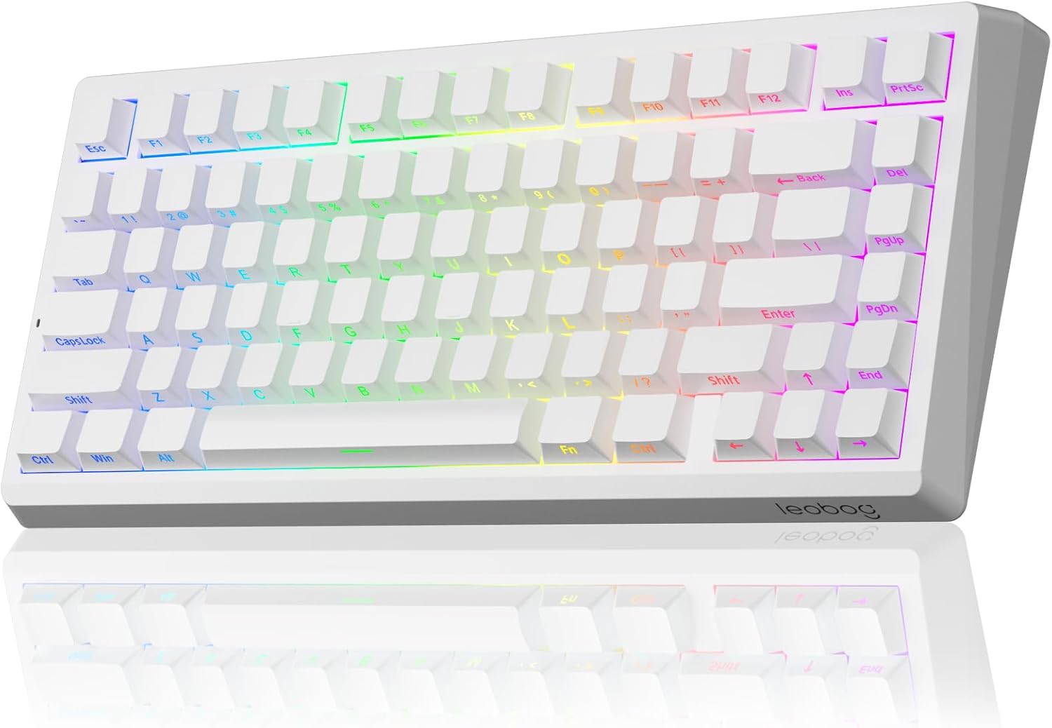 LEOBOG A80 RT Hall Effect Gaming Keyboard Wired, Rapid Trigger Magnetic Switch Keyboard with 0.01mm RT Adjustable Actuation, 8000Hz Polling Rate, RGB Backlit Mechanical Keyboard 75% for PC Gamer