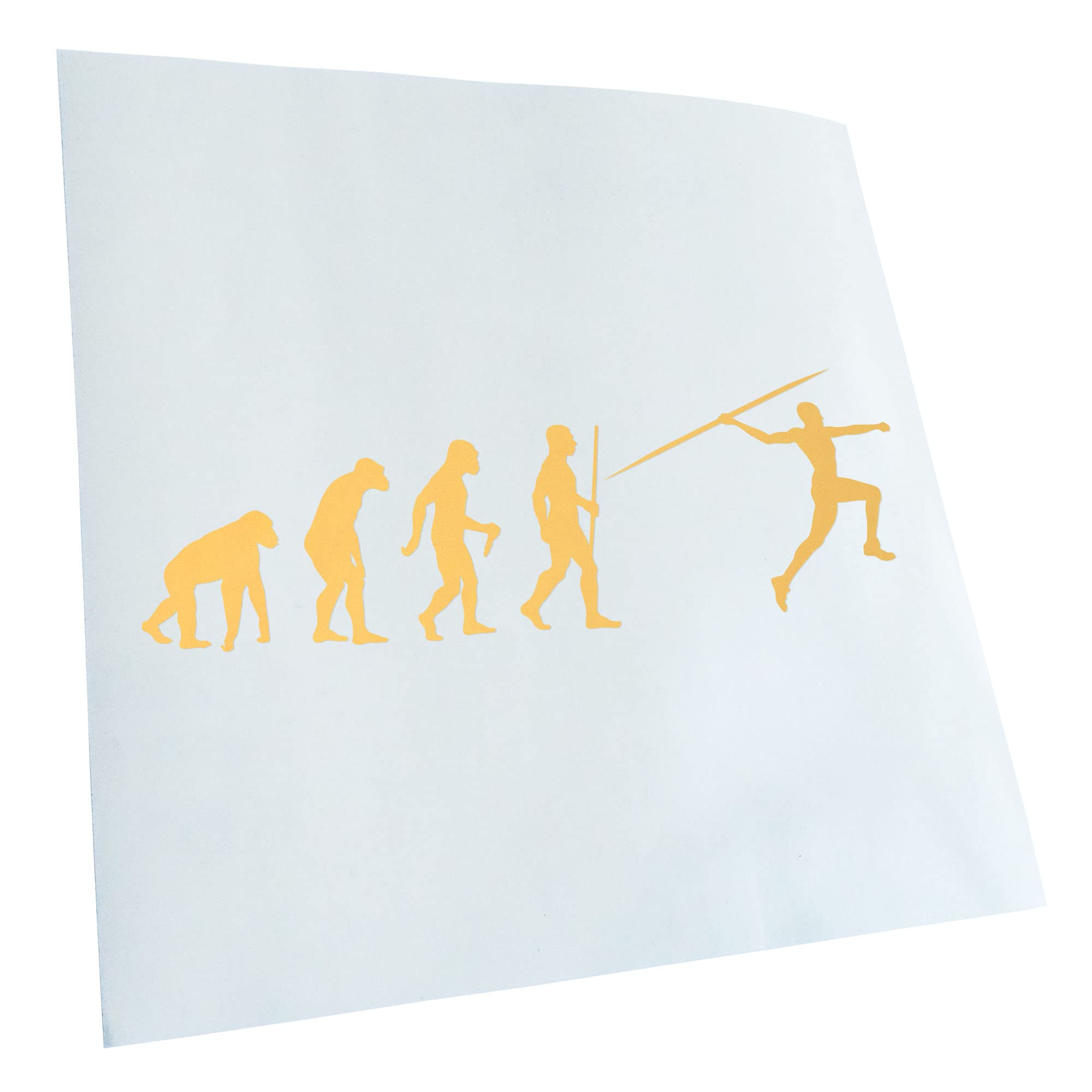 Kiwistar - Car Sticker - Javelin Throw Evolution - Gold Chrome - 24 x 8 cm - Rear Window Car Sticker Weatherproof for Car Truck Moped Truck - Sticker Exterior Self-Adhesive Tuning Accessories for