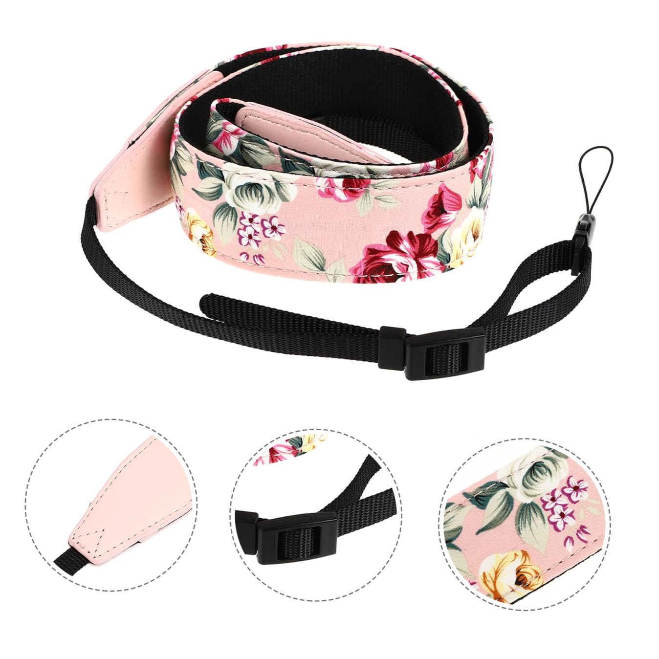 Yardwe Verstellbarer Mehrschichtiger Stil Hawaii Ukulele Ukulelengurt im Nylon mit Zufälliger Haken Schutz Bequeme Passform für bei Auftritten und Anlässen