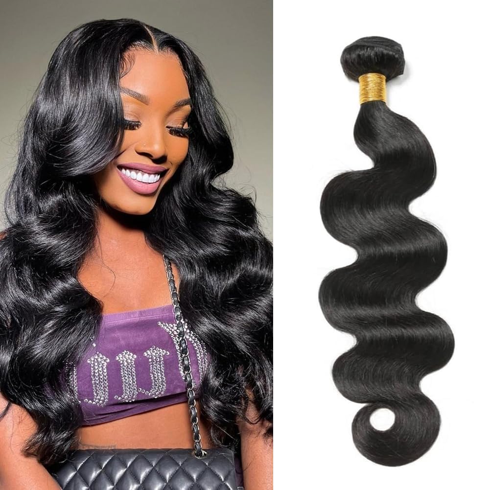 TOOCCI 10A Body Wave 1 Bundle Brazilian Virgin Human Hair Bundles 100% Unprocessed Virgin Hair Single Bundles Body Wave Weave(20 inch)