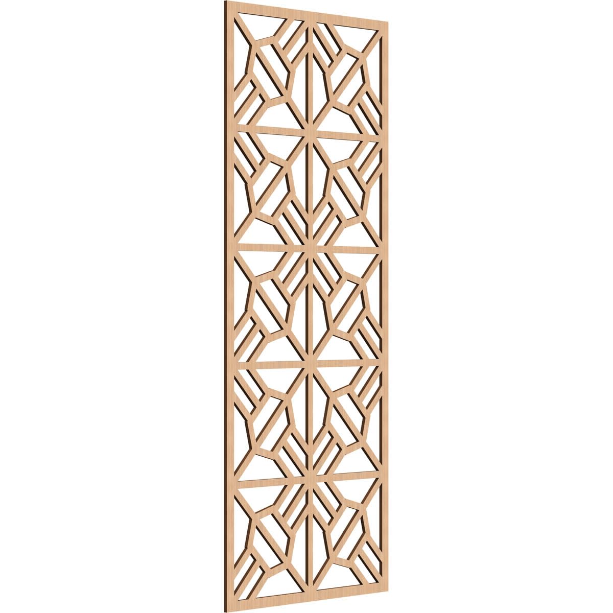 29 3/8"W x 74 3/8"H x 3/8"T Auburn Decorative Fretwork Wood Wall Panels, Hickory