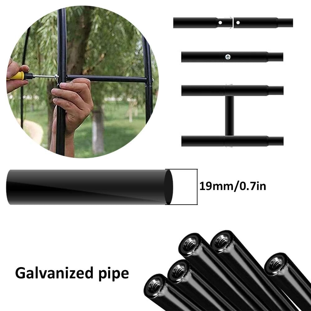 Metalowa Kratka Ogrodowa Do Roślin Pnących - Altana Na Podwórko, Patio I Dekoracje Ślubne,Black-280x220cm/110x87inch