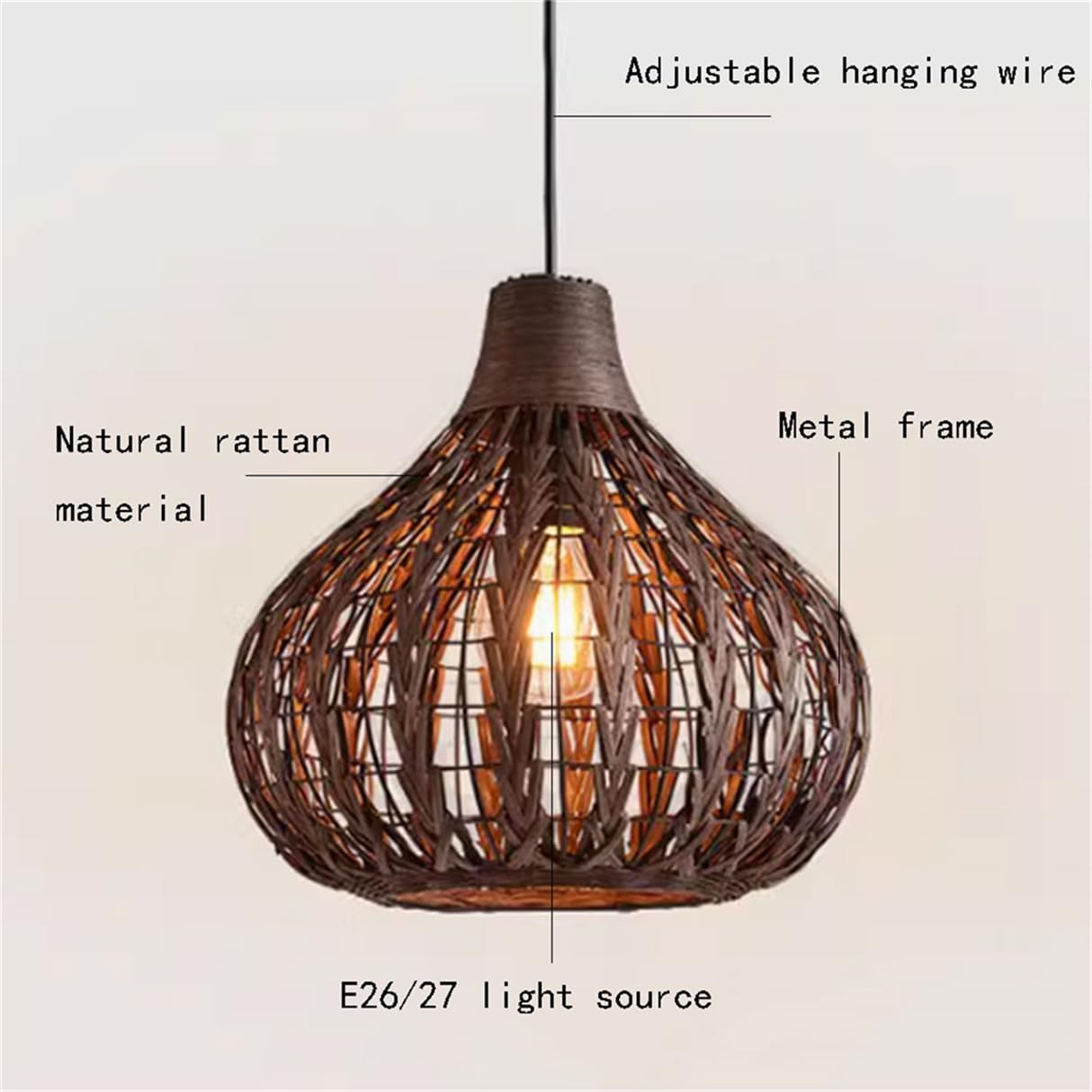 Lampada A Sospensione In Stile Industriale Americano Con Paralume