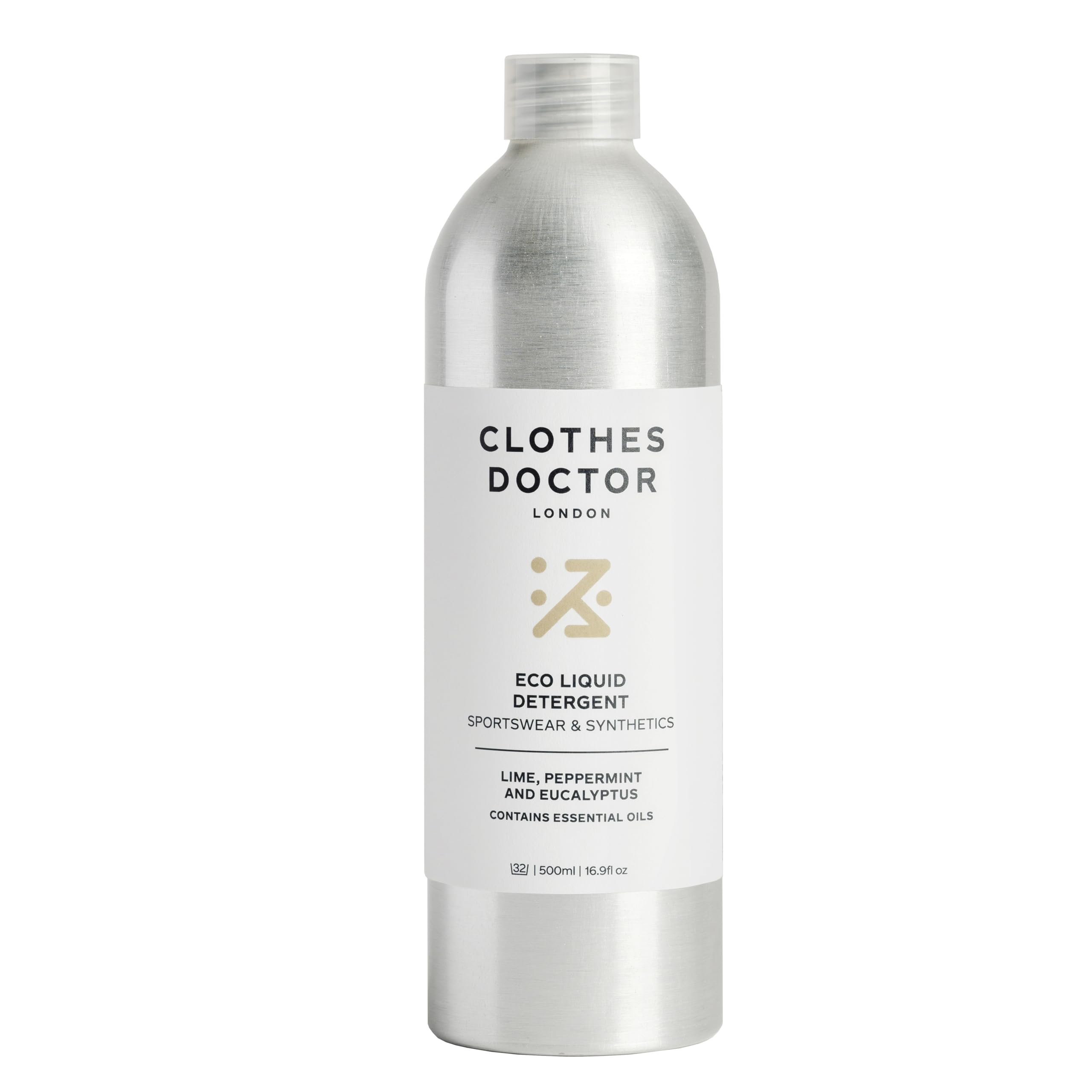 Eco Wash for Sportswear & Synthetics | Powerful Acting Lime, Eucalyptus & Peppermint Oil, Deodorising, Tough on Stains Refreshing Scent | Plastic Cruelty & Palm Oil Free Vegan Biodegradable Made in UK