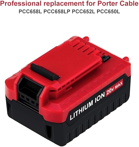 Miniatura 4 de Paquete de 2 baterías de repuesto PCC685L de 6.0Ah 20 voltios y cargador compatibles con cable Porter de 20 V, batería de litio PCC680L PCC682L