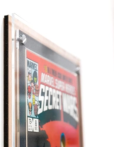 Miniatura 2 de Marco FLEX para cómics modernos  99% protegido contra rayos UV  Crafti Comics (negro, respaldo de madera clara)