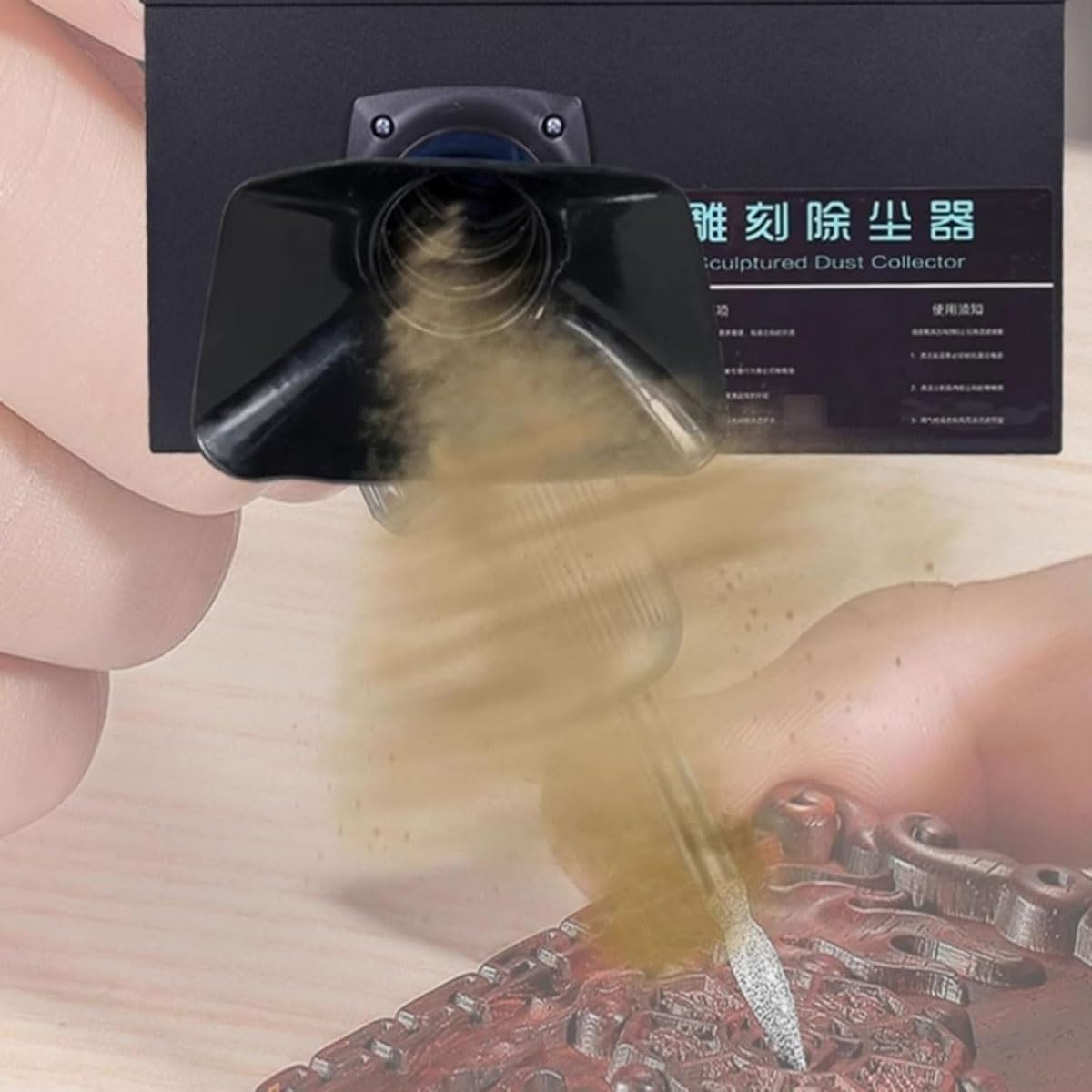 Lab Dust Collector,240W Single-Row Dust Collector Vacuum Cleaner,Desktop Vacuum Cleaner, Adjustable Speed, Max Air Volume 580M³/H, with Extension Hose, for Laboratory Grinding, Polishing