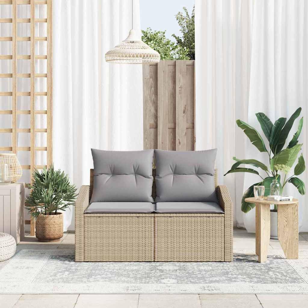 Hothingwell Modułowa sofa ogrodowa Poly Rattan 123x62x69cm | Elastyczna konfiguracja, prosty montaż, trwały na zewnątrz, łatwa konserwacja