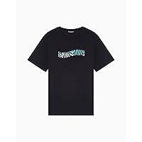 EMPORIO ARMANI T-Shirt Girocollo da Uomo con Stampa Nera S