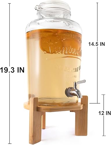 Miniatura 6 de Dispensador de bebidas, dispensador de bebidas de 2.1 galones con soporte, dispensadores de bebidas grandes para fiestas, dispensador de agua en