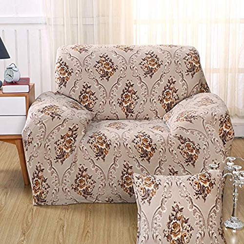 Housse de coussin de canapé en peluche stretch gaufre 4 places