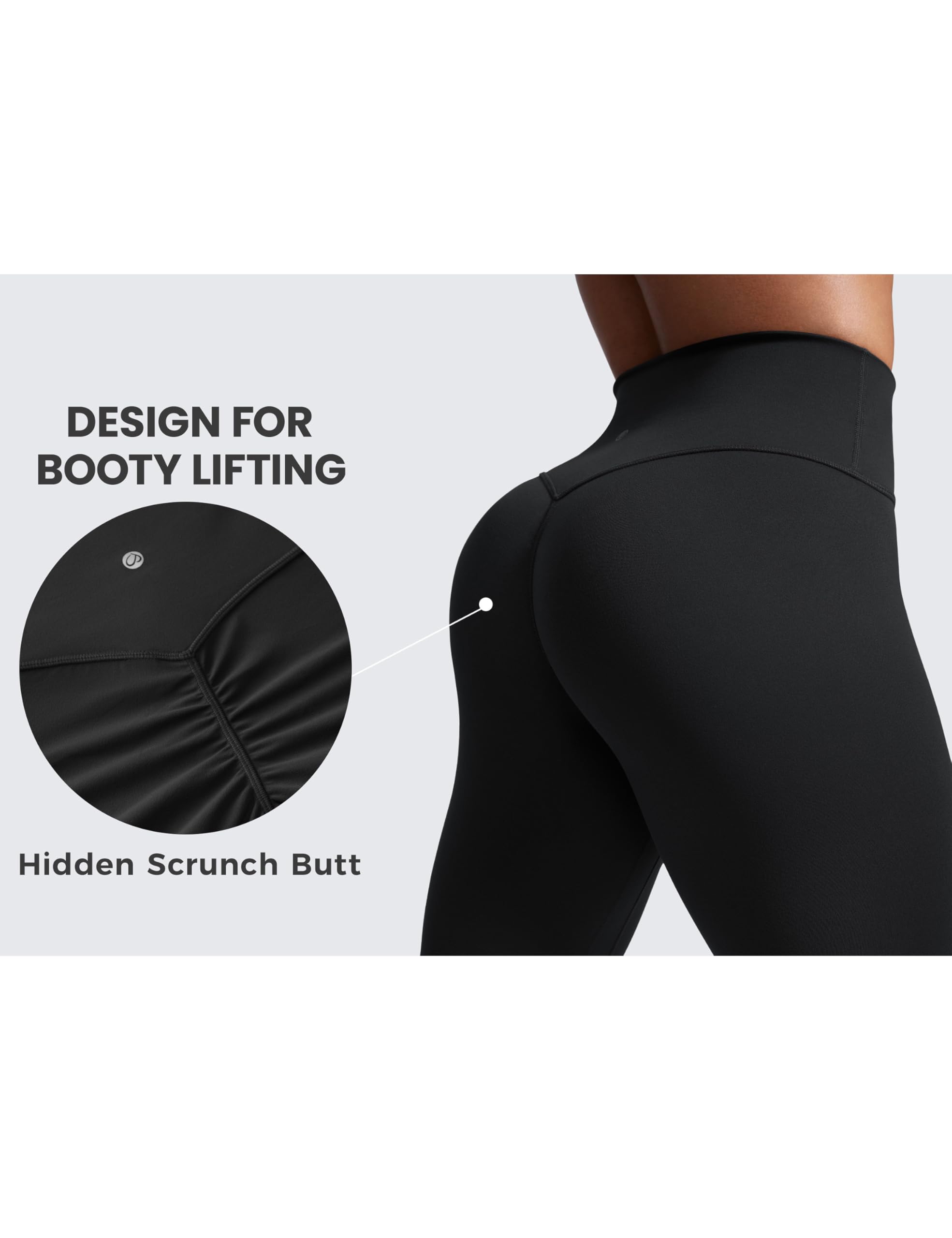 CRZ YOGA Donna Butterlift Yoga Leggings Sollevamento del Sedere 64cm - Nessuna Cucitura Frontale A Vita Alta