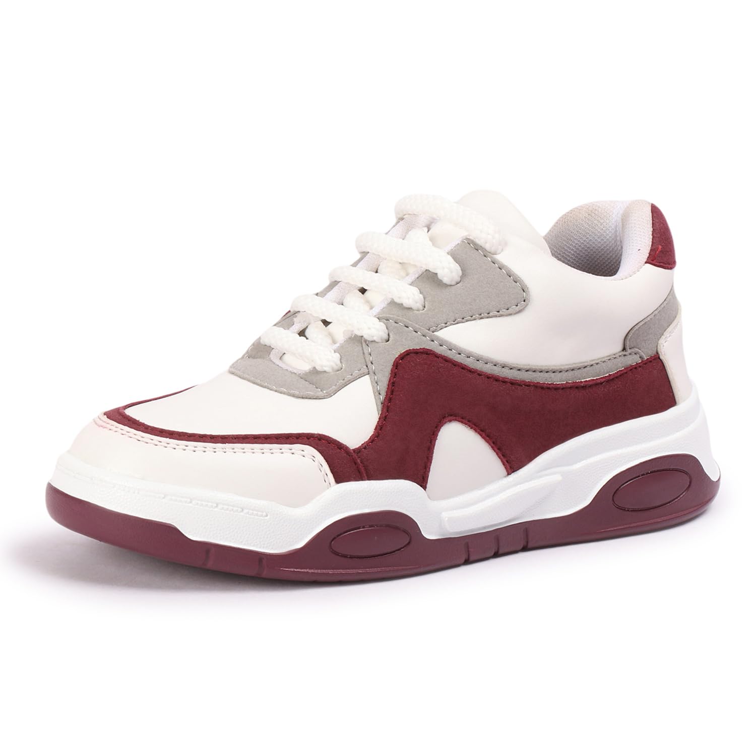 Denill Women and Girls Sneakers, Walking Gym Running Shoes (Maroon) UK-8 (B0D2R5HFDK) Amazon Price History, Amazon Price Tracker